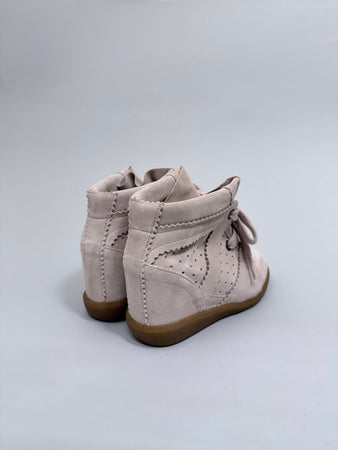 ISABEL MARANT BOBBY SNEAKERS PALE PINK