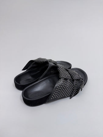 IM LENNYO BOW SANDALE BLACK SILVER