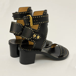 ISABEL MARANT JAERYN SANDALS BLACK