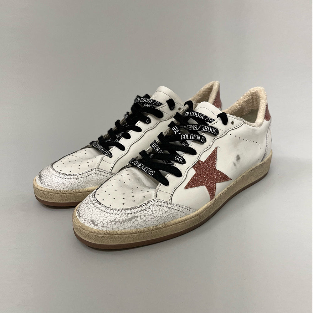 GOLDEN GOOSE FRANCY CLASSIC SUEDE UPPER SHINY LEATHER STAR