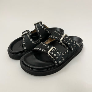 ISABEL MARANT LENNYA SANDALS FADED BLACK