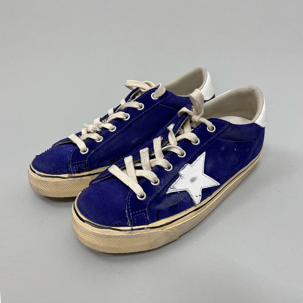 GOLDEN GOOSE SUPER STAR SUEDE UPPER LEATHER STAR AND HEEL