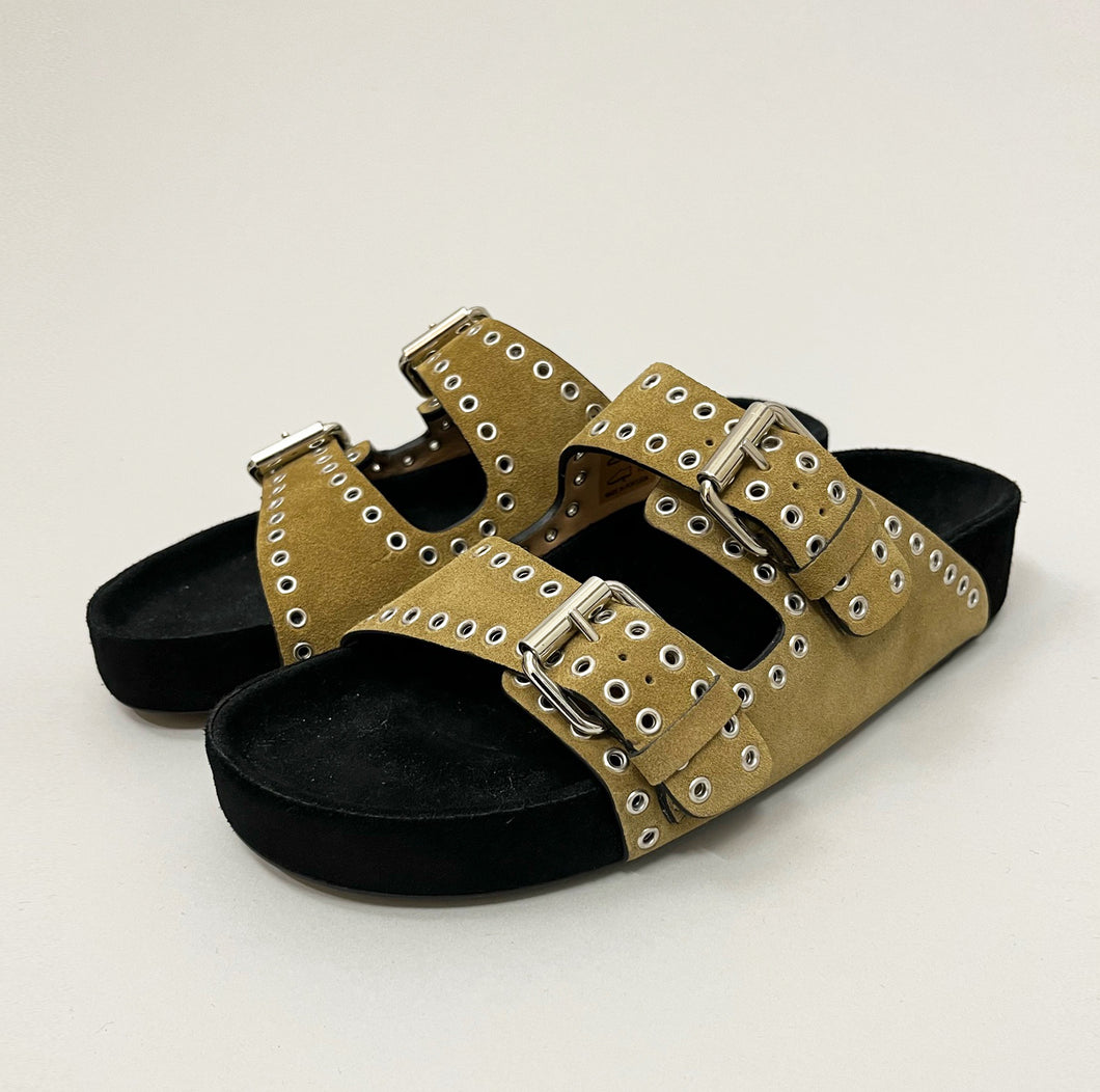 ISABEL MARANT LENNYO SANDALS TAUPE