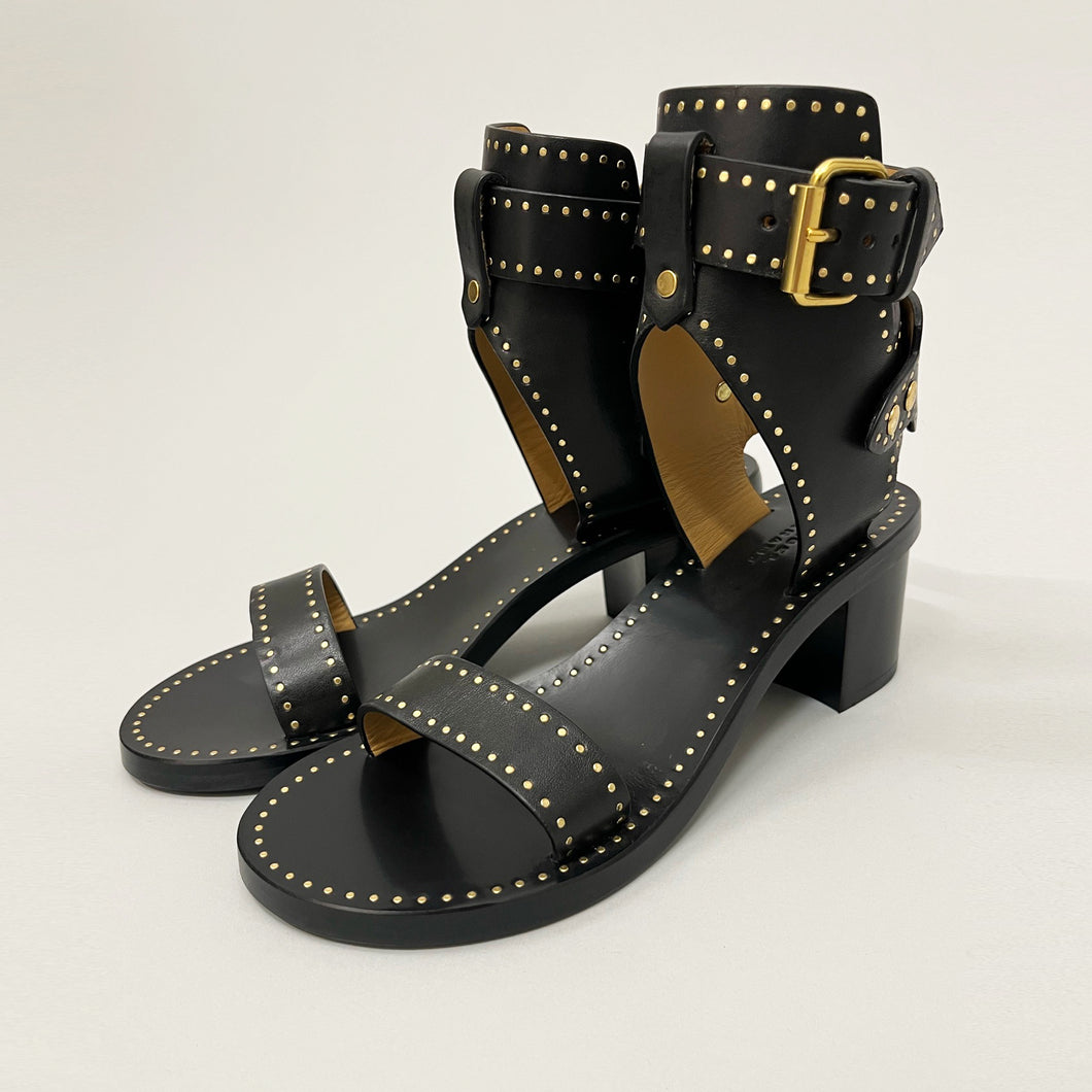 ISABEL MARANT JAERYN SANDALS BLACK