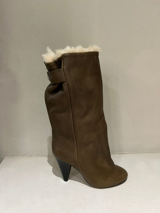 Isabel Marant - Lakfee Boots - Khaki/Fur